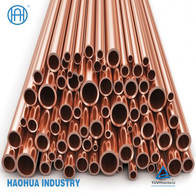 Straight ASTM C10100 C10200 Copper Tube / Copper Pipe
