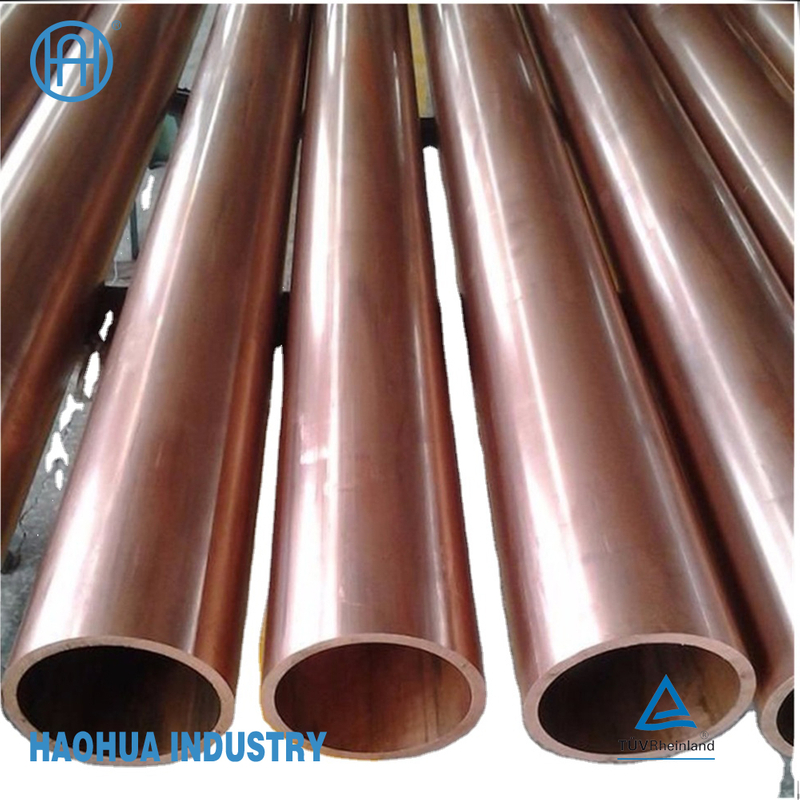 C68700, C71500 Straight Copper Tube Customized Non-Alloy Copper Round Tube