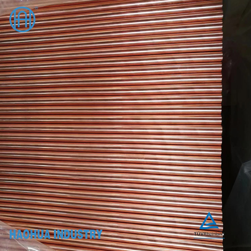 Straight ASTM C10100 C10200 Copper Tube / Copper Pipe