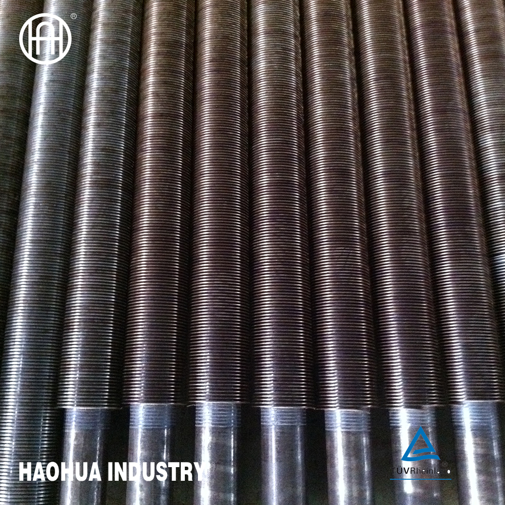 Extruded corrugated aluminum low fin tube