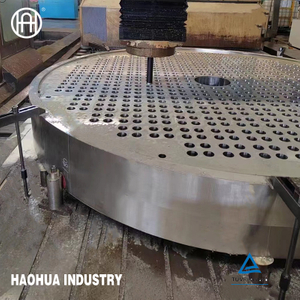 Cnc machining Custom Forged Heat Exchanger Tube sheet Vertical Turning Millng boring Drilling service for large tube sheet